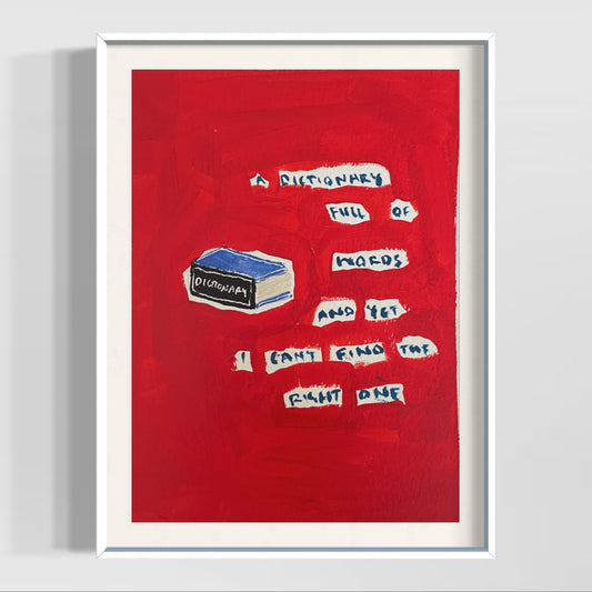 Dictionary red (unframed)